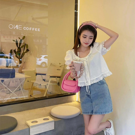 Women's Wedding High Sense Bridal Portable Soft Bread Handbags