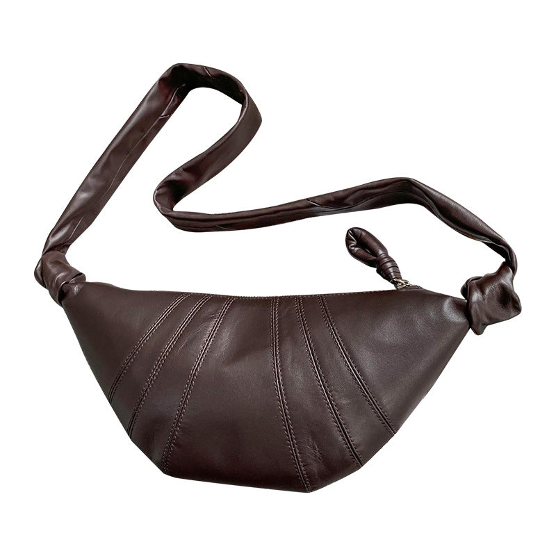 Minority Design Retro Premium Genuine Leather Croissant Shoulder Bags