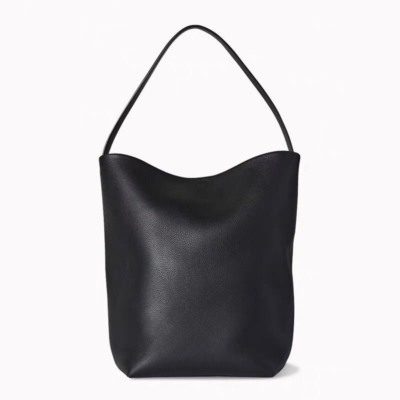Trendy Simple Large Capacity First Layer Soft Cowhide Bags