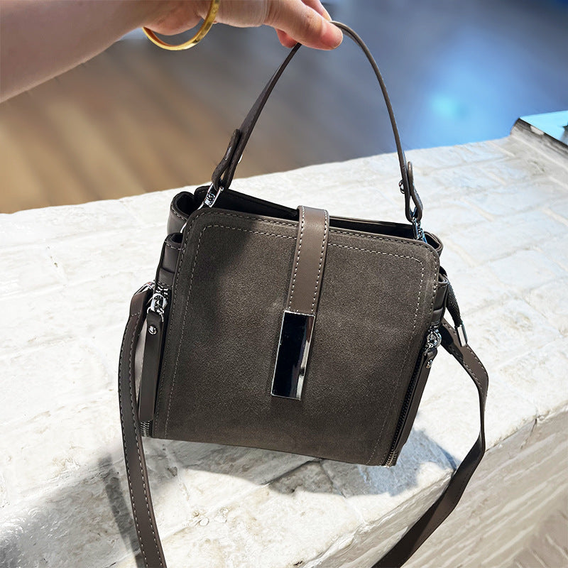 Graceful Classic Beautiful Women's Frosted Cowhide Shoulder Bags