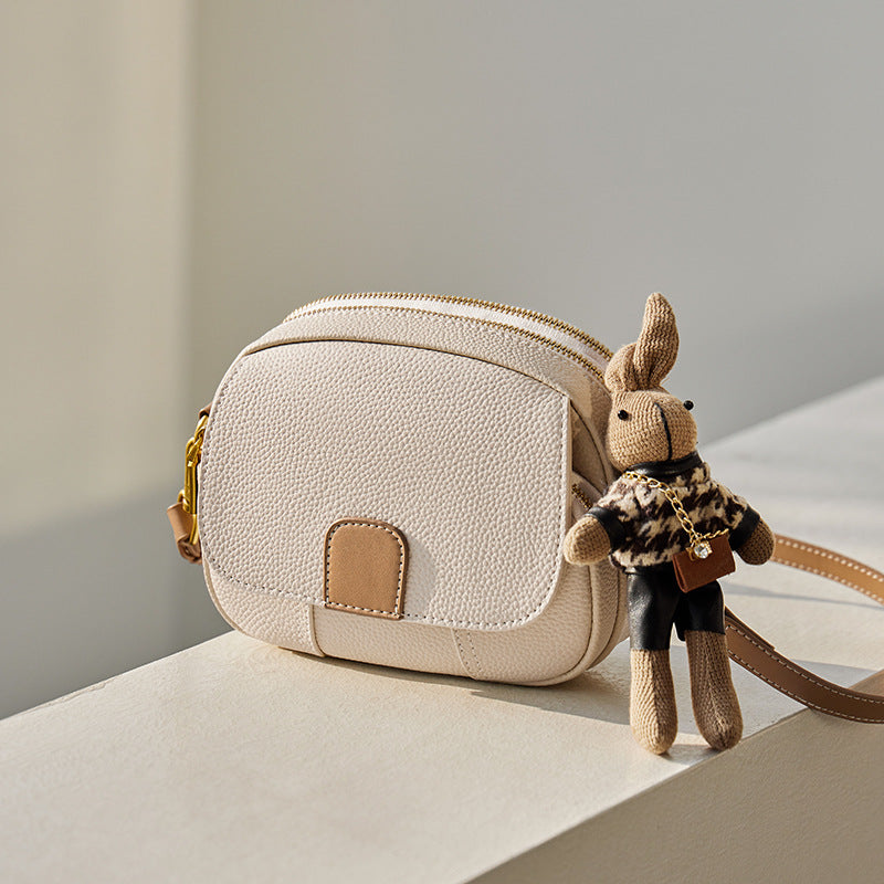 Women's Graceful Du Genuine Leather Round Crossbody Bags