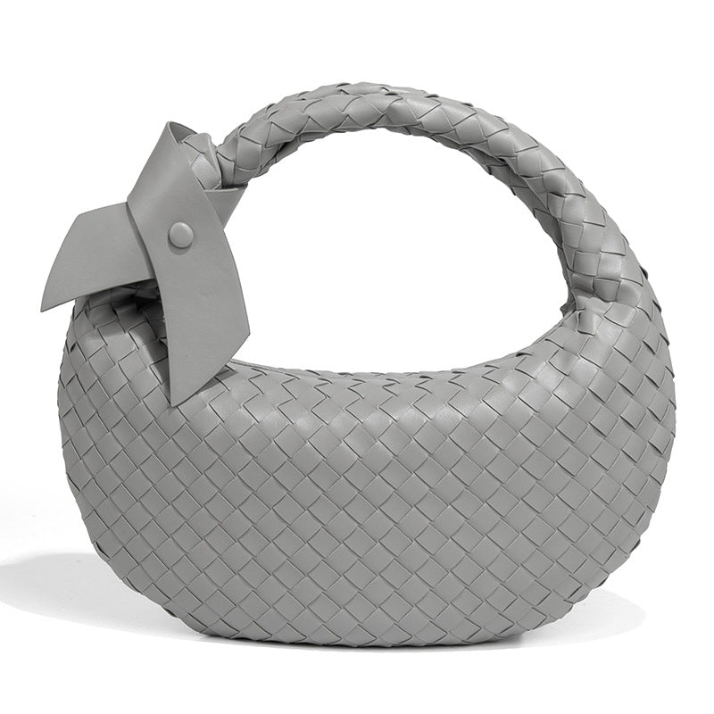 Women's Woven Fashion Knotted Round Large Capacity Handbags