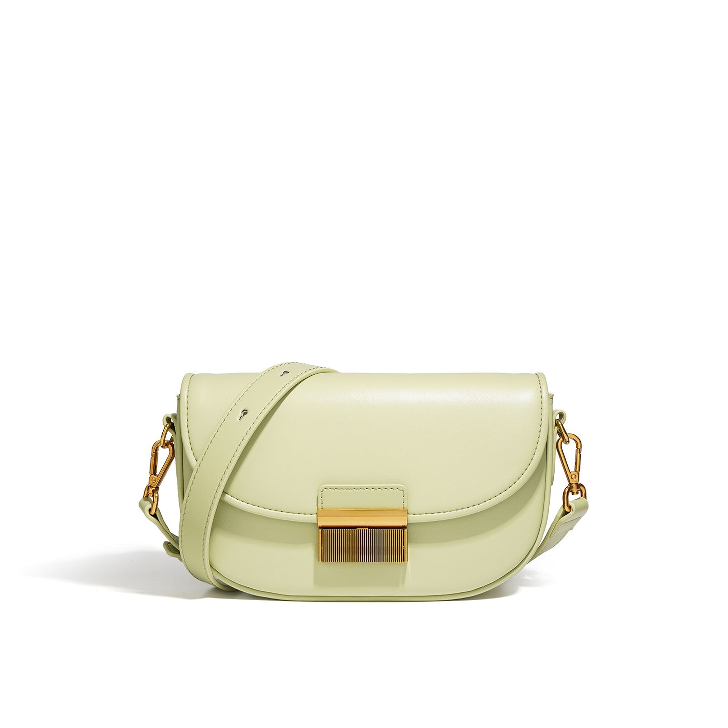 Women's Spring Genuine Leather Saddle Design Fashion Crossbody Bags