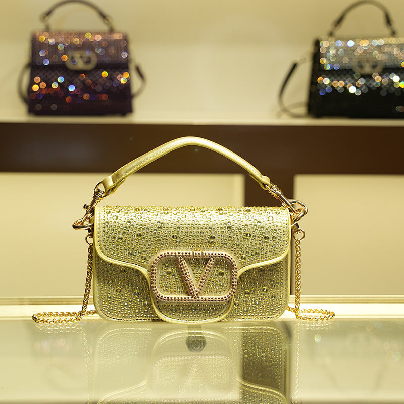 Women's Diamond Fashion High-grade Portable Popular Shoulder Bags