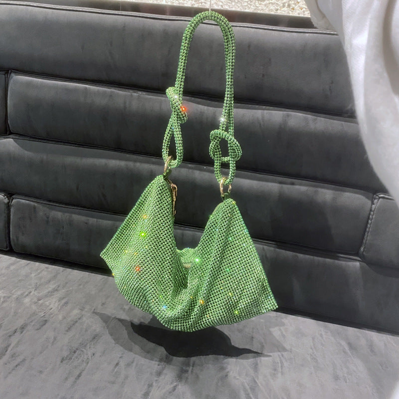 Rhinestone Knotted Hand Carrying Envelope Dinner Shoulder Bags