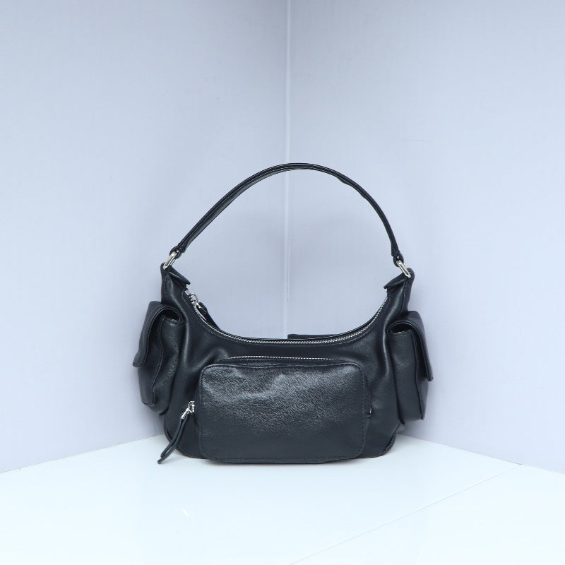 Women's High Quality Super Popular Pocket Cool High-grade Lambskin Underarm Armpit Bags