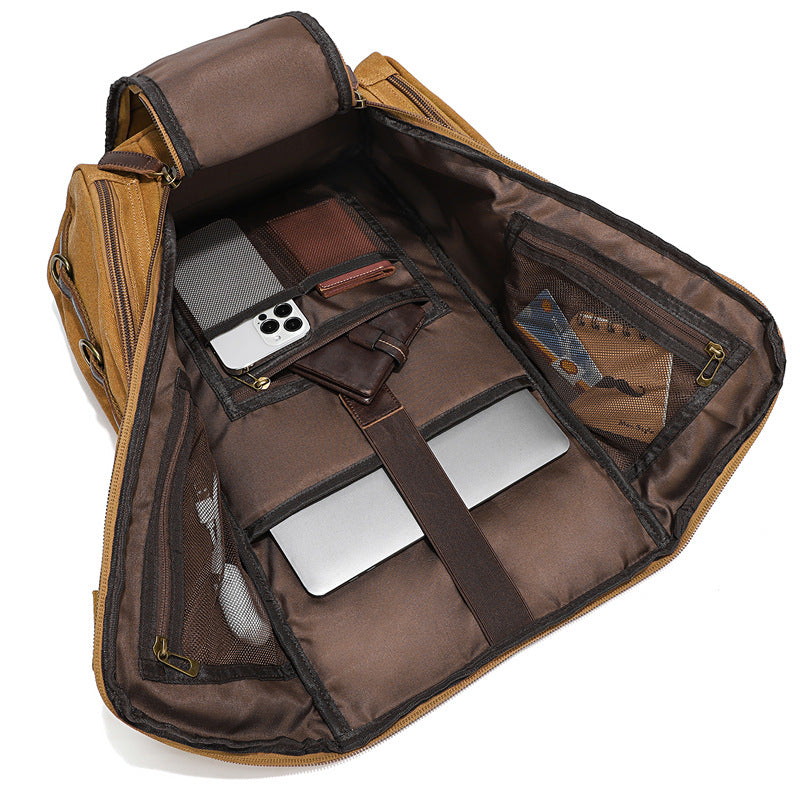 Men's Canvas Large Capacity Waterproof Design Computer Backpacks