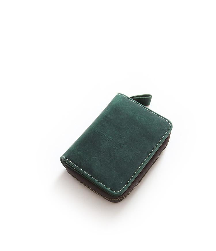 Men's Layer Crazy Horse Skin Short Genuine Men's Wallets