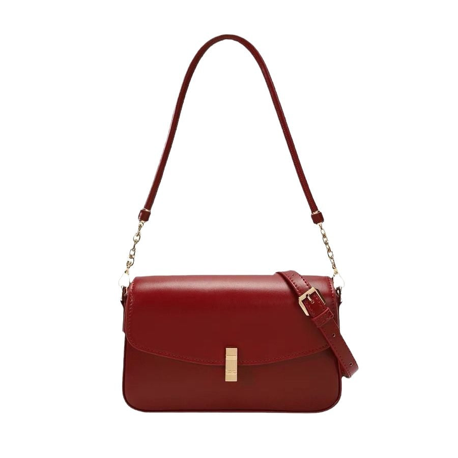 Women's South Style Rose Moonlight Underarm Red Crossbody Bags