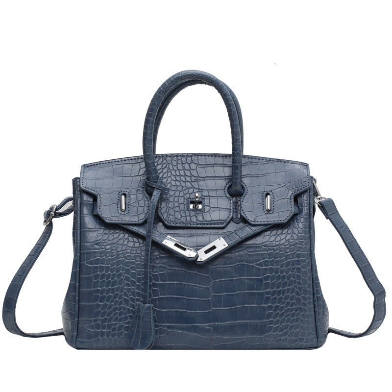 Women's Stylish Crocodile Pattern Fashionable Kelly Shoulder Bags