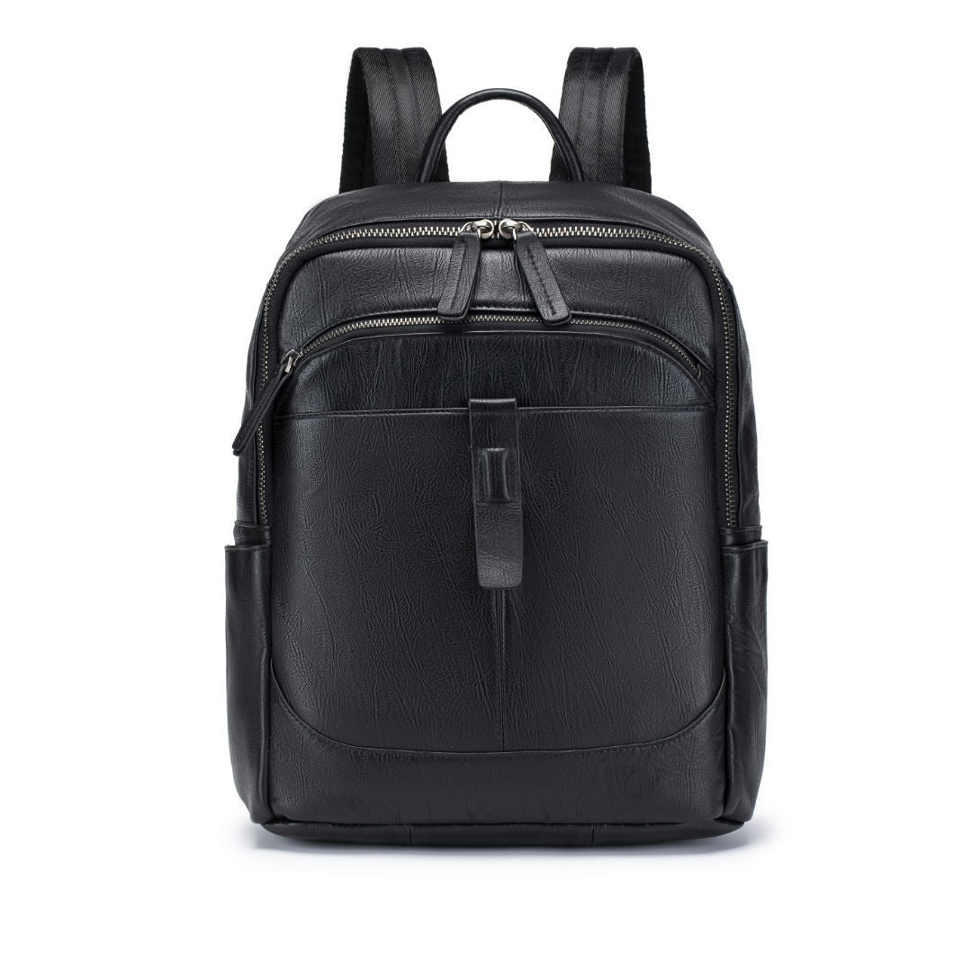 Men's Leather Large Capacity Simple Lightweight Business Backpacks