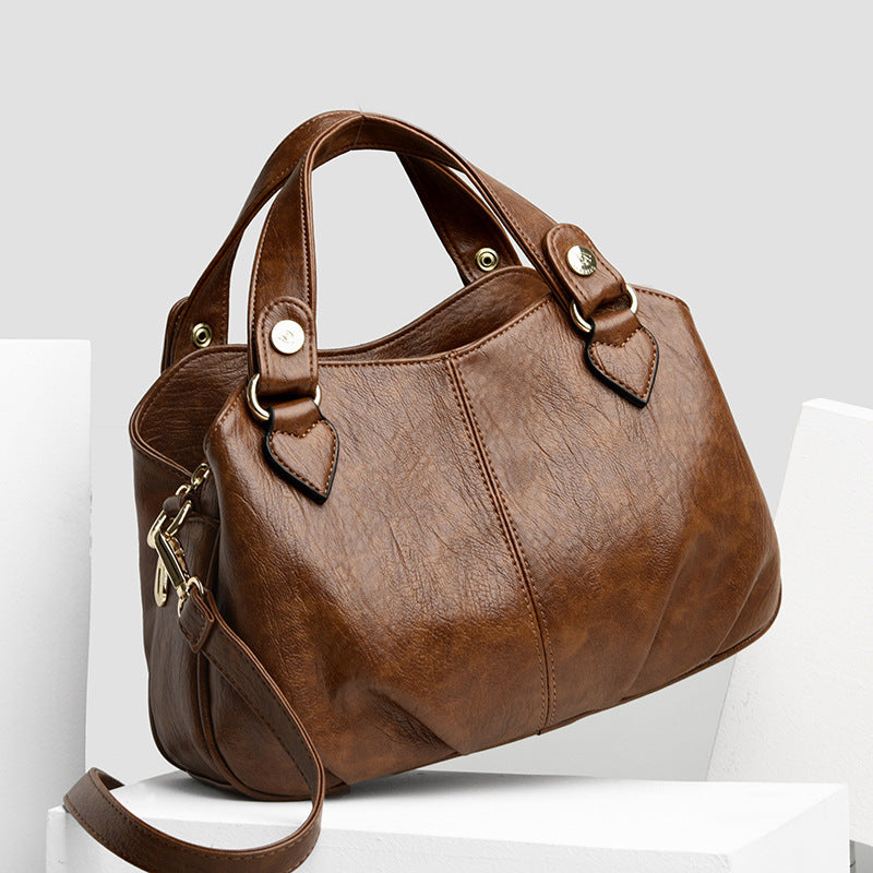 Women's Style Retro Soft Leather Large Capacity Handbags