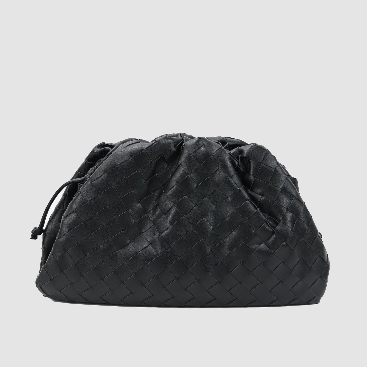 Women's Authentic Leather Weave Pleated Cloud Soft Cow Single Crossbody Bags