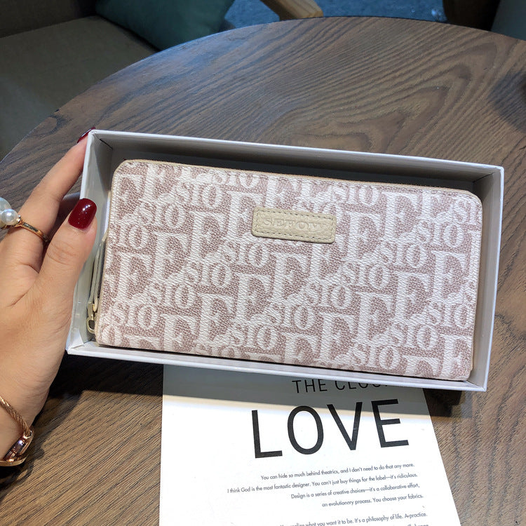 Long Lady's Large Capacity Design Zipper Ladies Wallets