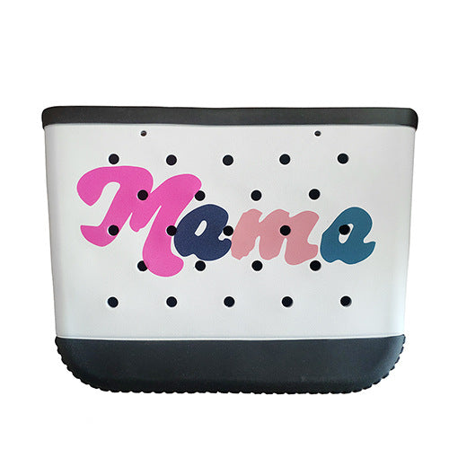 Women's Hole Beach Storage Big Printing Basket Handbags