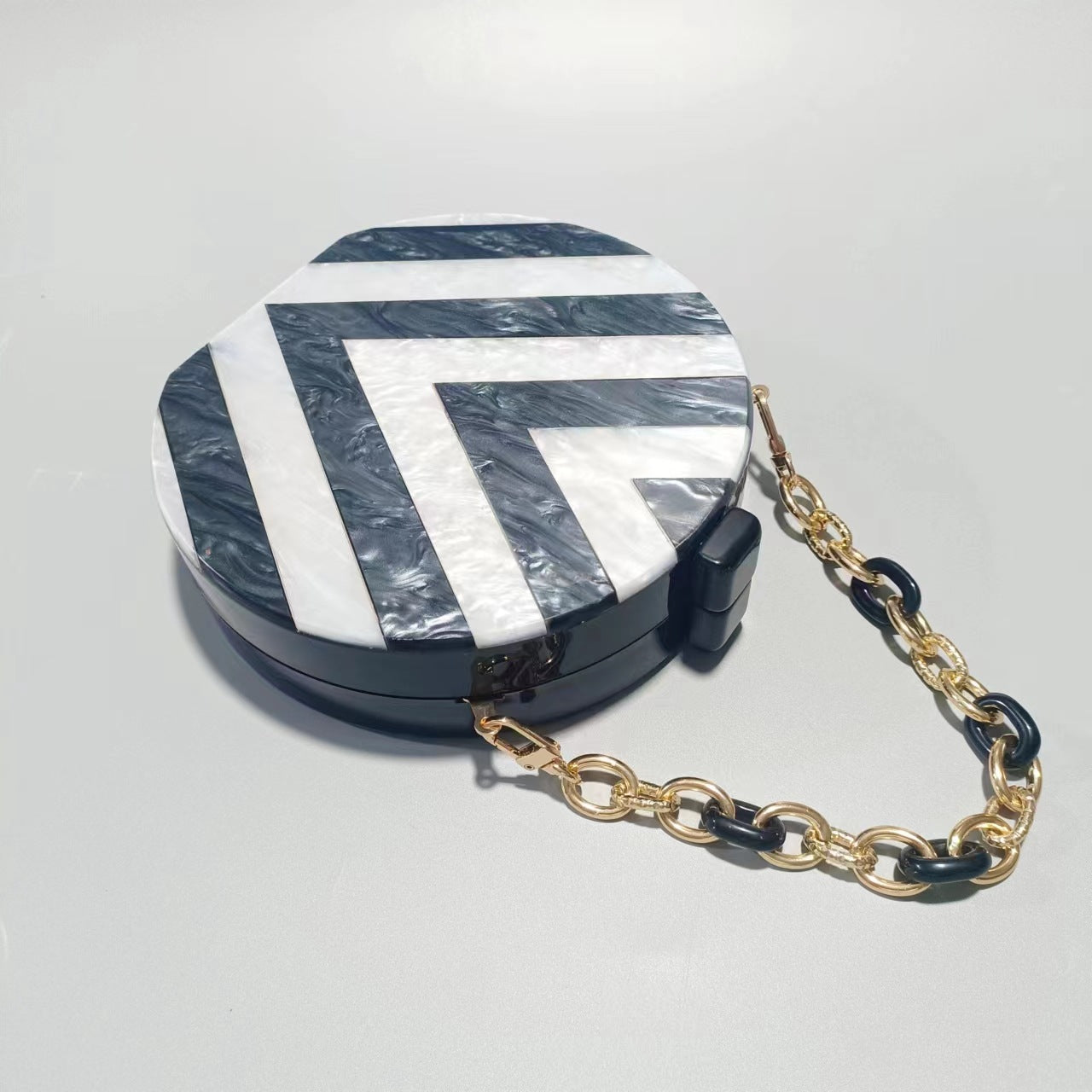 Women's Summer Dinner Retro Splicing Trendy Acrylic Evening Bags
