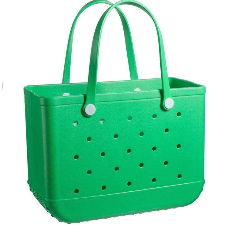 Women's Beach Printed Basket Hole Storage Bags