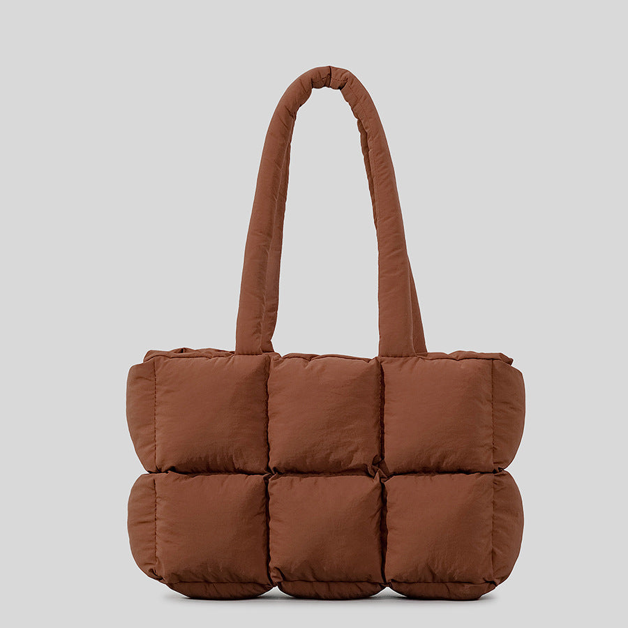 Women's Winter White Cloud Soft Puff Down Coat Handbags