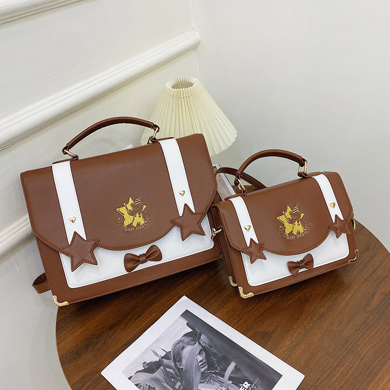 British Fashion Preppy Style Portable Uniform Bags