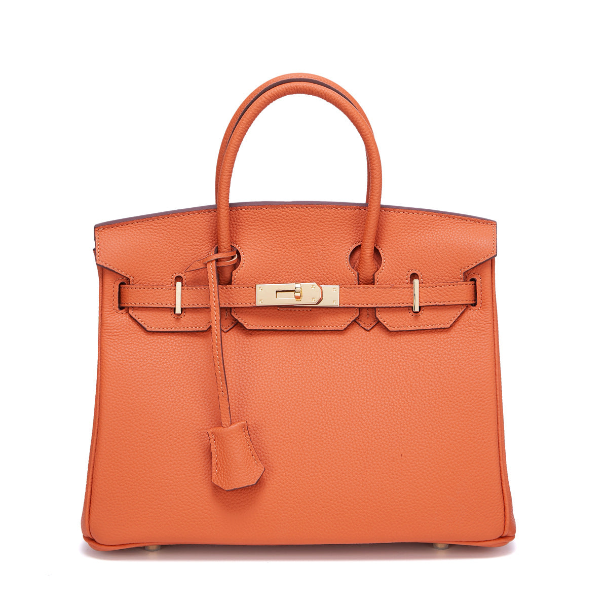 Women's Gold First Layer Cowhide Leather Large Handbags