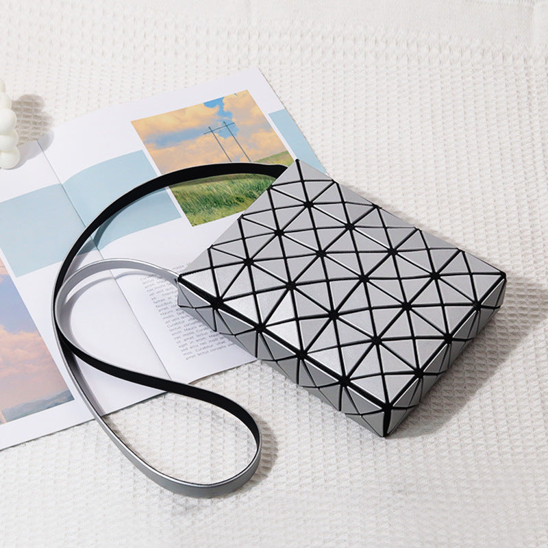Box Geometric Diamond Pattern Portable Fashion Crossbody Bags