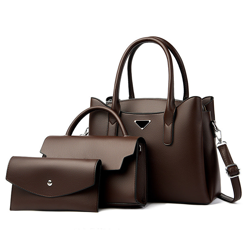Women's High-grade Three-piece Versatile Large Capacity Commuter Handbags
