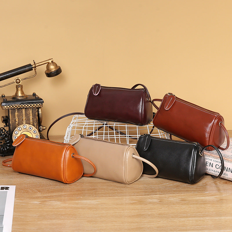 Women's Genuine Leather High-grade Retro Fashion Cowhide Crossbody Bags