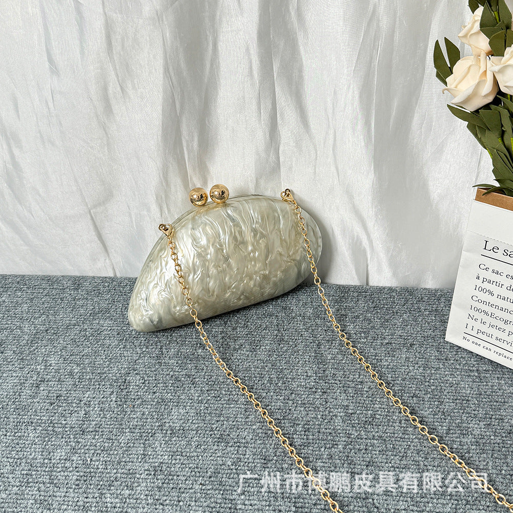 Women's Acrylic Wedding Banquet Clutch Chain Bags