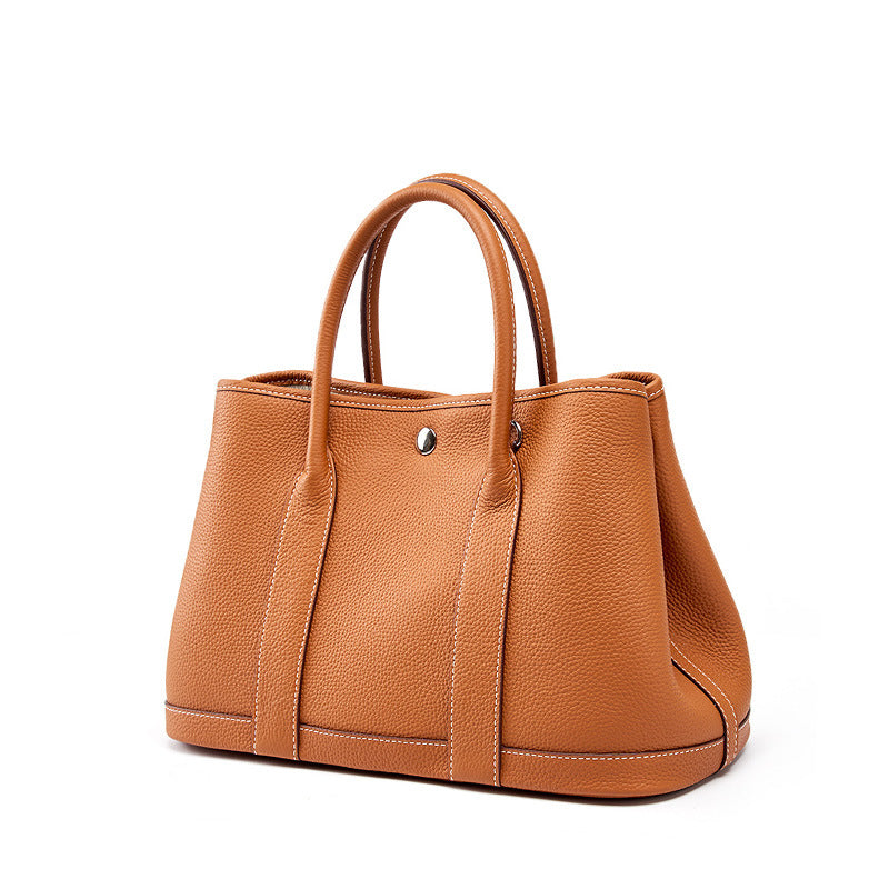 Women's Genuine Leather Portable Big Shopping Tote Bags