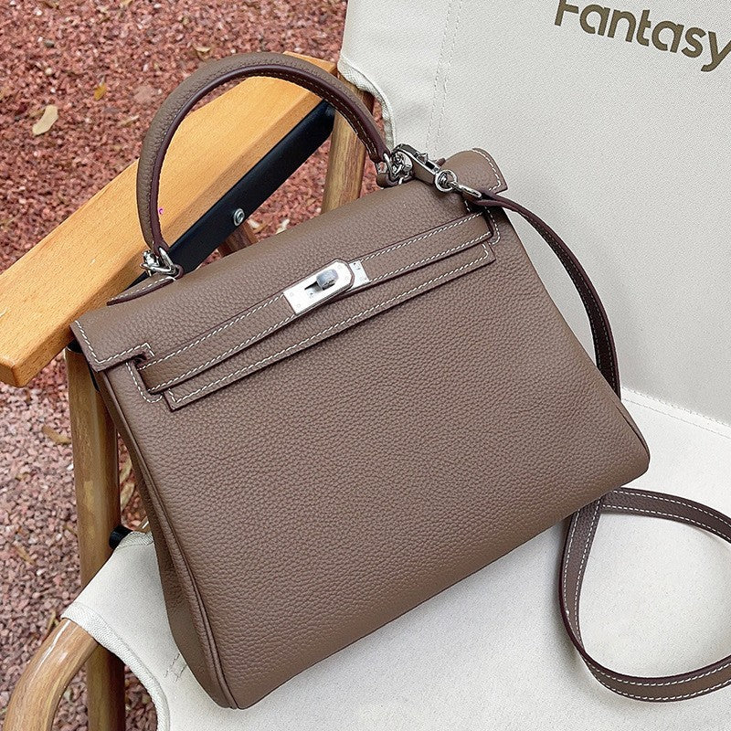 Gold Sier Second Generation Kelly Genuine Leather Fashion High-grade Handbags
