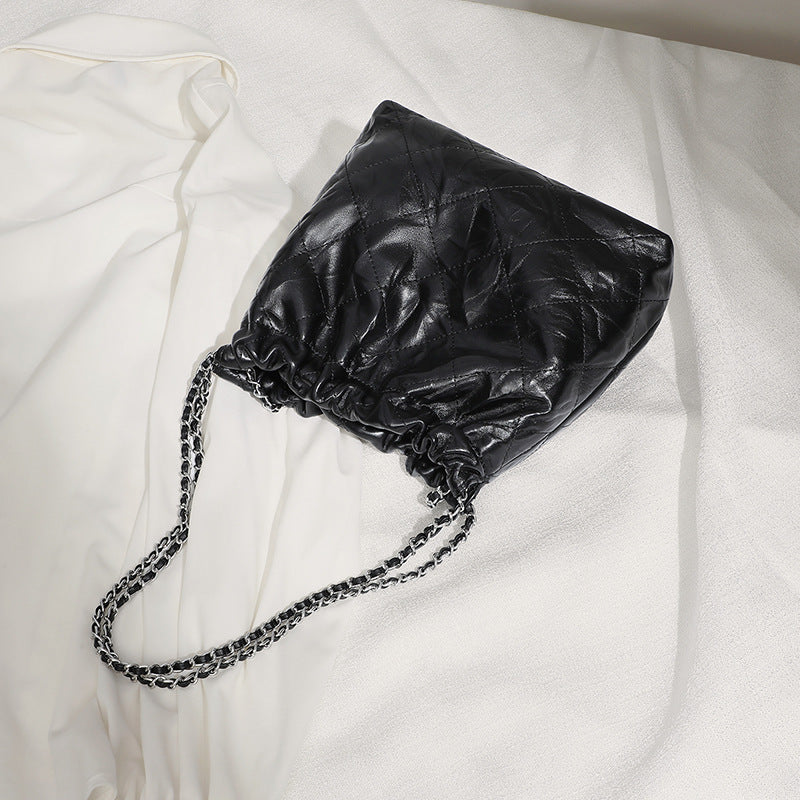 Women's Leather Large Capacity Chain Commuter Crossbody Bags