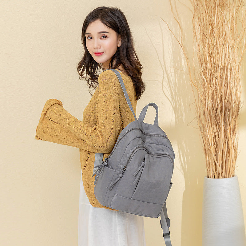 Women's Lightweight Fashion Simple Nylon Portable Oxford Backpacks