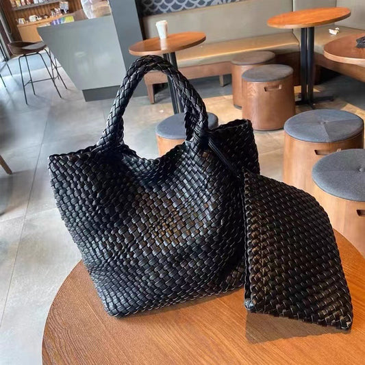 Women's Wind Woven Large Capacity Composite Fashion Handbags