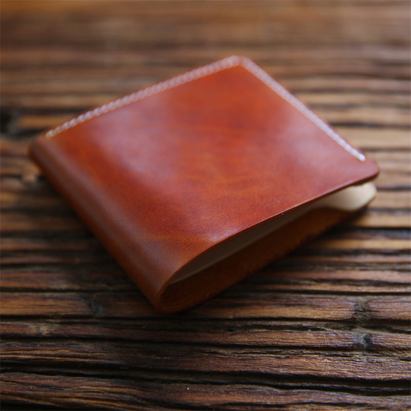 Men's Handmade Retro Leather First Layer Cowhide Men's Wallets
