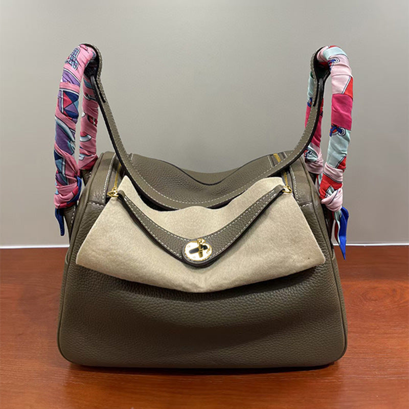 Women's Handmade Cowhide Lindy Doctor Medical Box Crossbody Bags