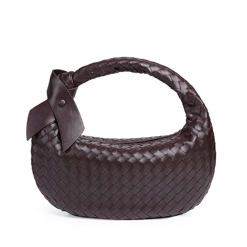 Women's Woven Fashion Knotted Round Large Capacity Handbags