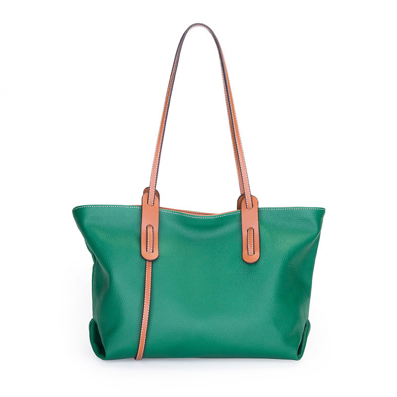 Women's Layer Cowhide Large Capacity Versatile Fashion Bags
