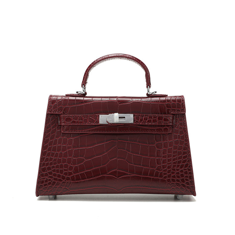 Women's Crocodile Pattern High-grade Fashion Stone Handbags
