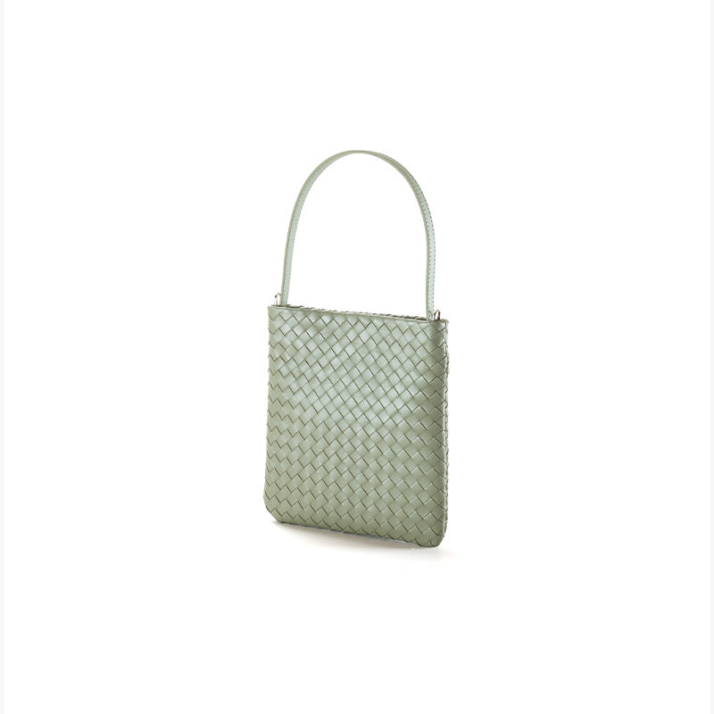 Women's Spring Sheepskin Minority Simple Woven Vintage Bags