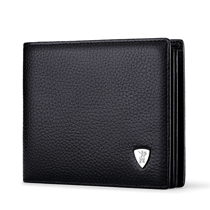 Men's Paul Cowhide Cow Leather Trendy Short Men's Wallets
