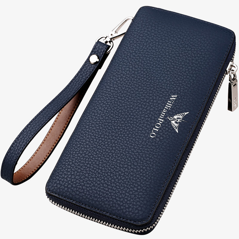 Men's Cowhide Pure Leather Multiple Slots Genuine Men's Wallets