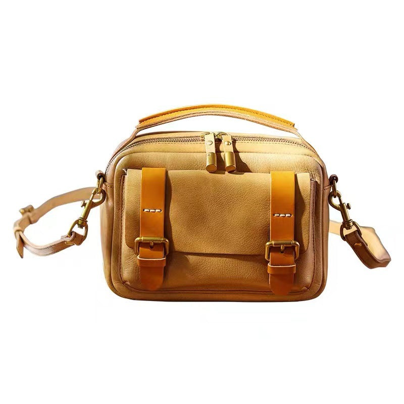 First Layer Cowhide High-grade Niche Tooling Crossbody Bags