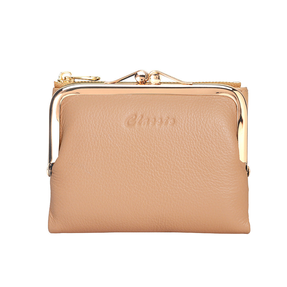 Women's Short Chic Genuine Leather Litchi Pattern Ladies Wallets
