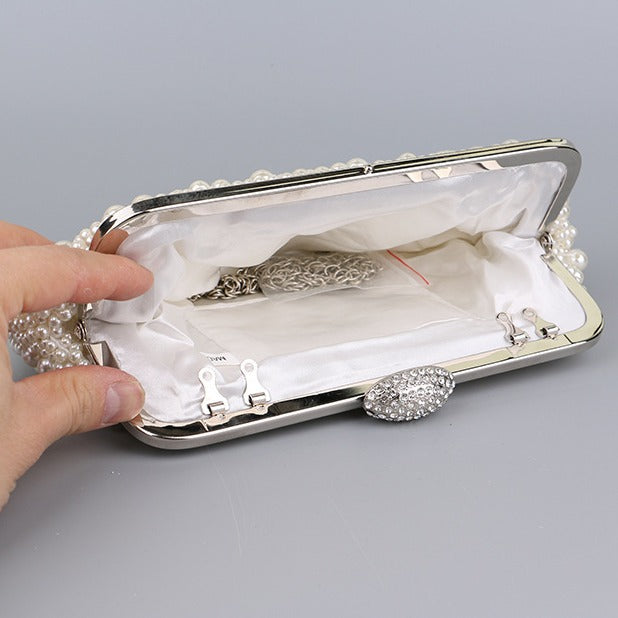 Women's Dinner Pearl Banquet Clutch Dress Cheongsam Evening Bags