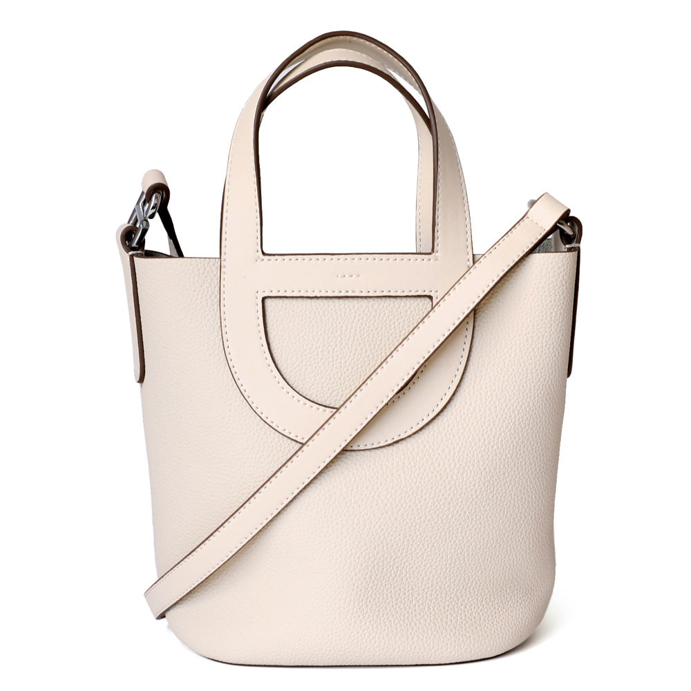 Women's Cowhide Leather Vegetable Basket Super Soft Handbags