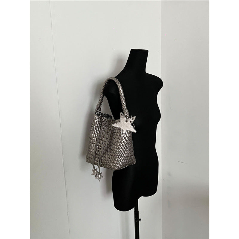 Women's Woven Large Capacity High-grade Hand-held Shoulder Bags
