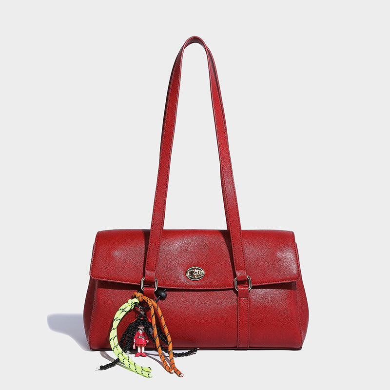 Style Retro Large Capacity Underarm High-grade Bead Pendant Shoulder Bags