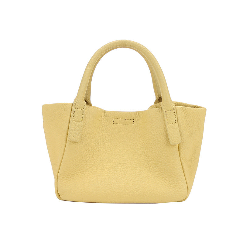 Women's Simple Vegetable Basket Niche Leather Fashion Shoulder Bags