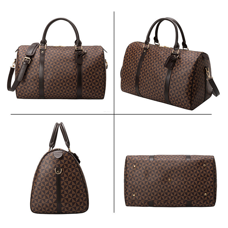 Women's Long-distance Large Capacity Business Printing Boston Handbags