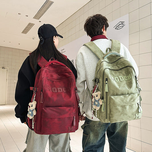 Work Clothes Trendy Couple Large Capacity Junior High Backpacks